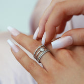 Silver ring sun
